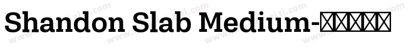 Shandon Slab Medium字体转换